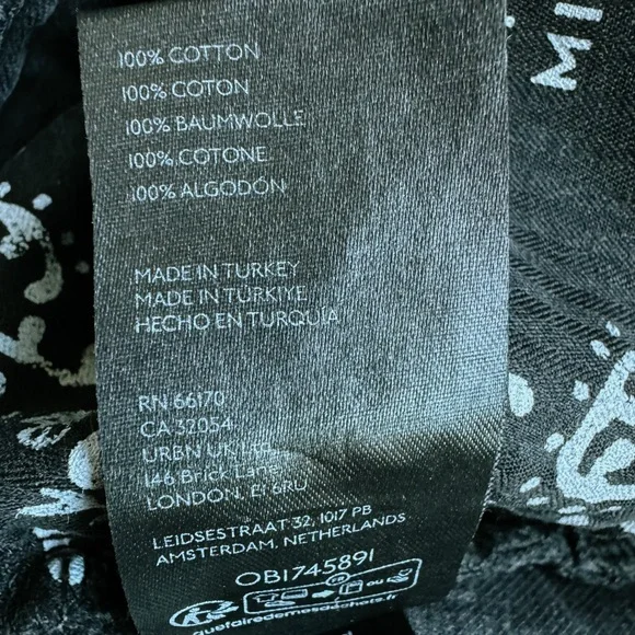 Free People - We The Free - Wild Roses Midi Skirt Black - Size 27 - Picture 10 of 10